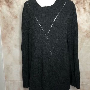 Thakoon Gray knit layered sweater XL